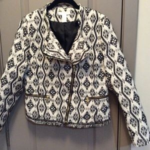 H&M white with black jacket. Like new, barely worn